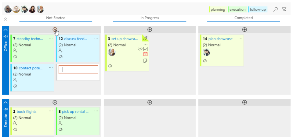 screenshot of Agile Task Board